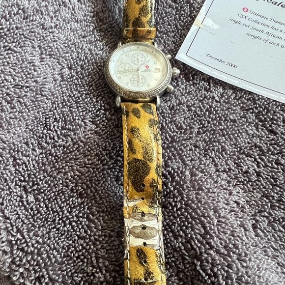Michele CSX Ultimate Diamond Chronograph Watch with Alligator Watchbands - Picture 3 of 9